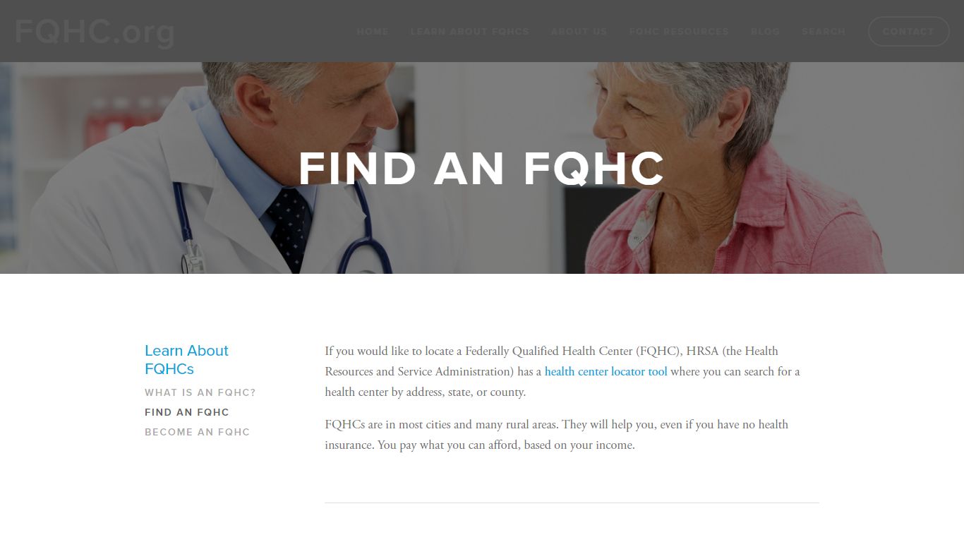 Find a Federally Qualified Health Center - FQHC.org